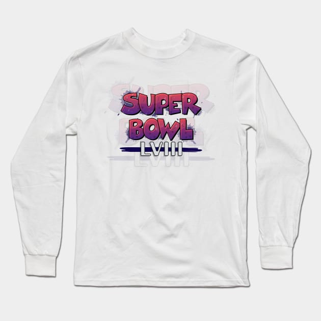 NFL Super Bowl LVIII Long Sleeve T-Shirt by ASHER